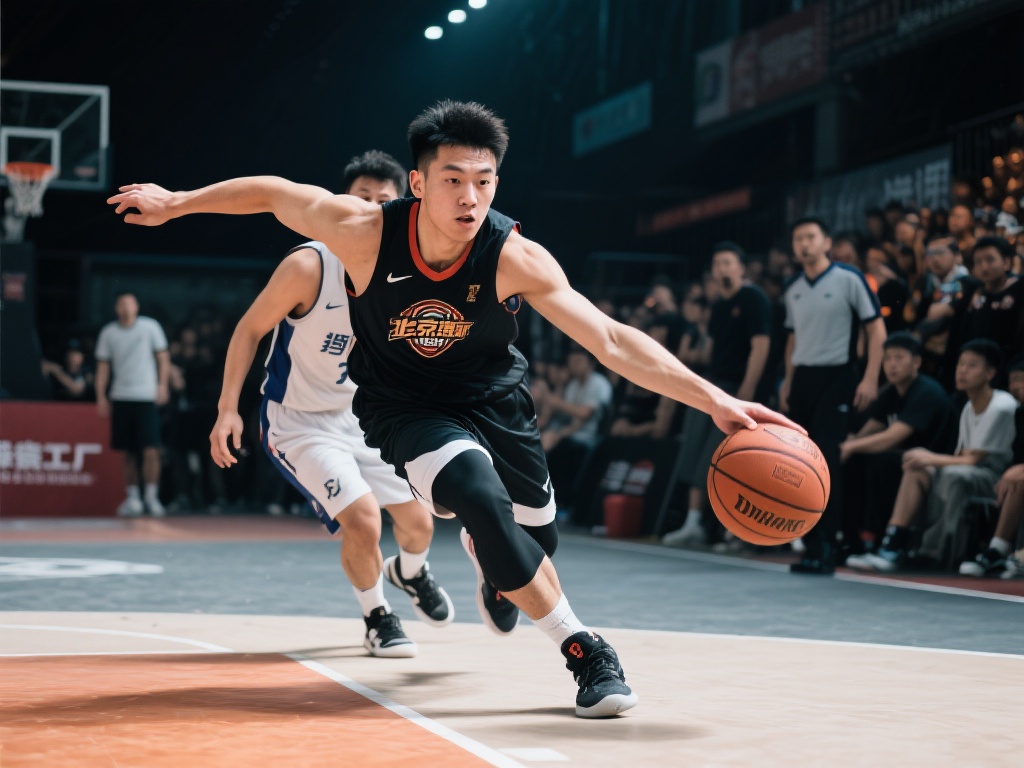 街球霸王官业佳快攻闪耀,北京瓷厂稳压八分优势 官业佳无疑是街球界的明星球员之一,他的抢